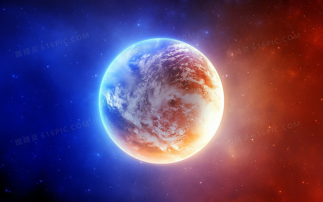 宇宙元素星球星空激情火焰背景