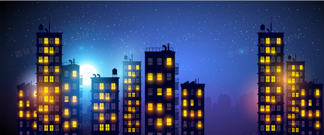 城市午夜背景