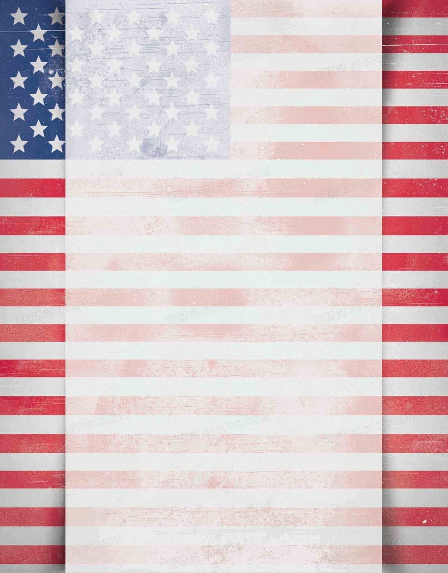 美式国旗星条旗海报背景素材