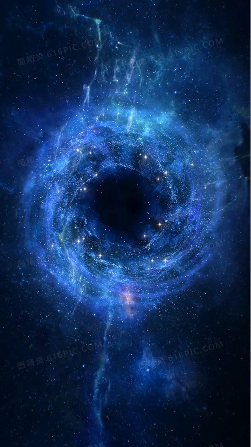 蓝色星空银河系H5背景