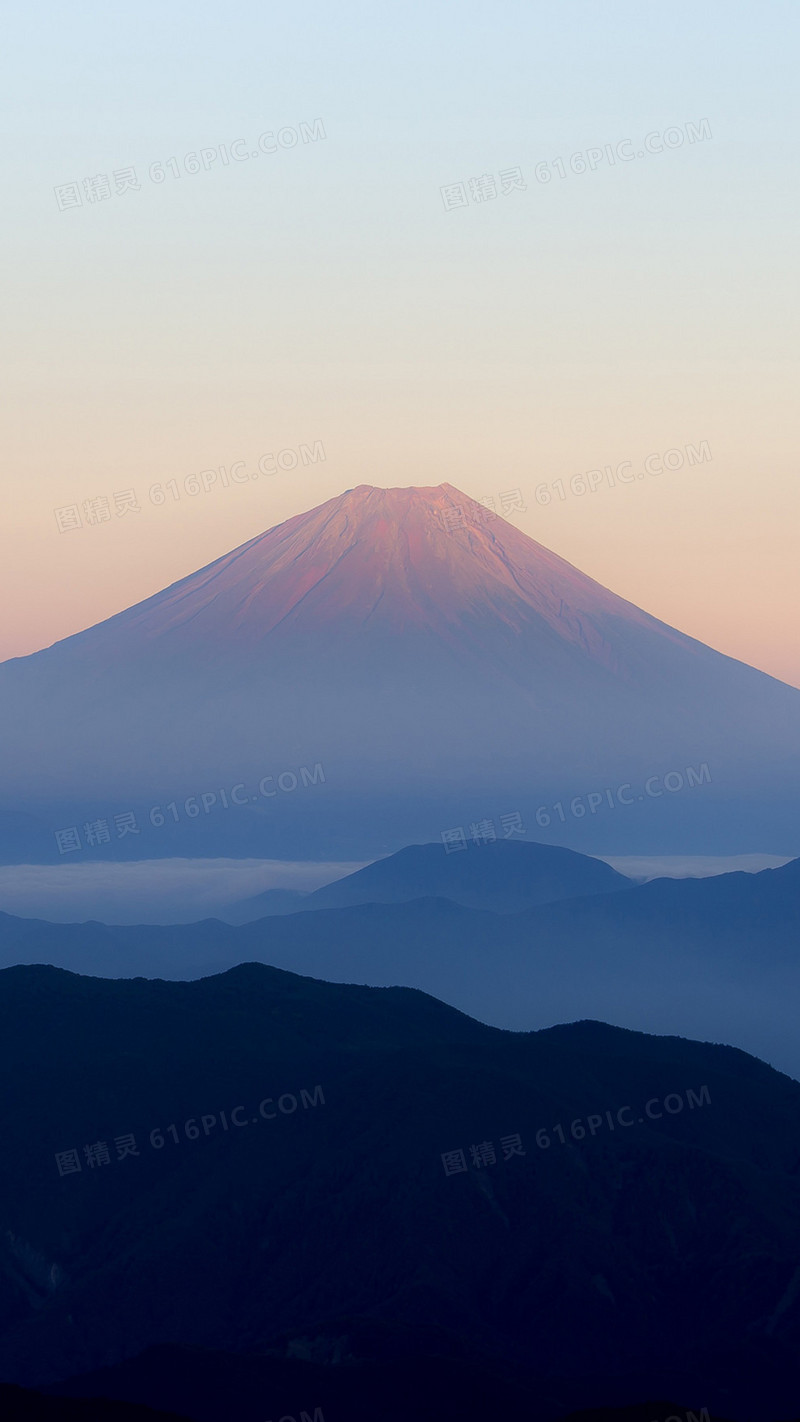 小清新日本富士山手机端H5背景