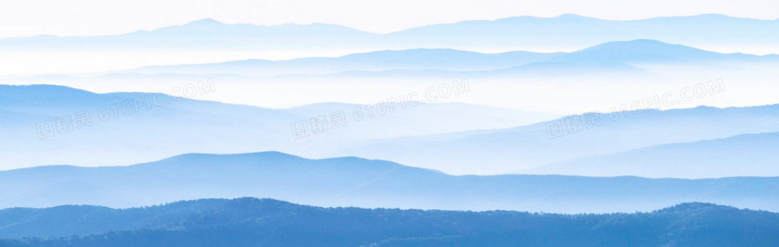 层叠远山云海