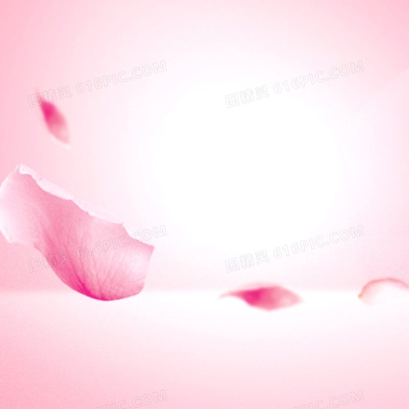 唯美浪漫花瓣粉色背景图