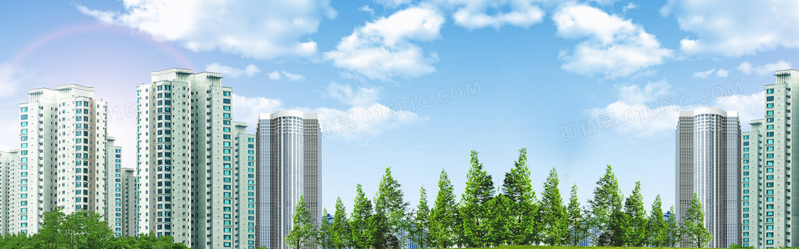 清新城市背景