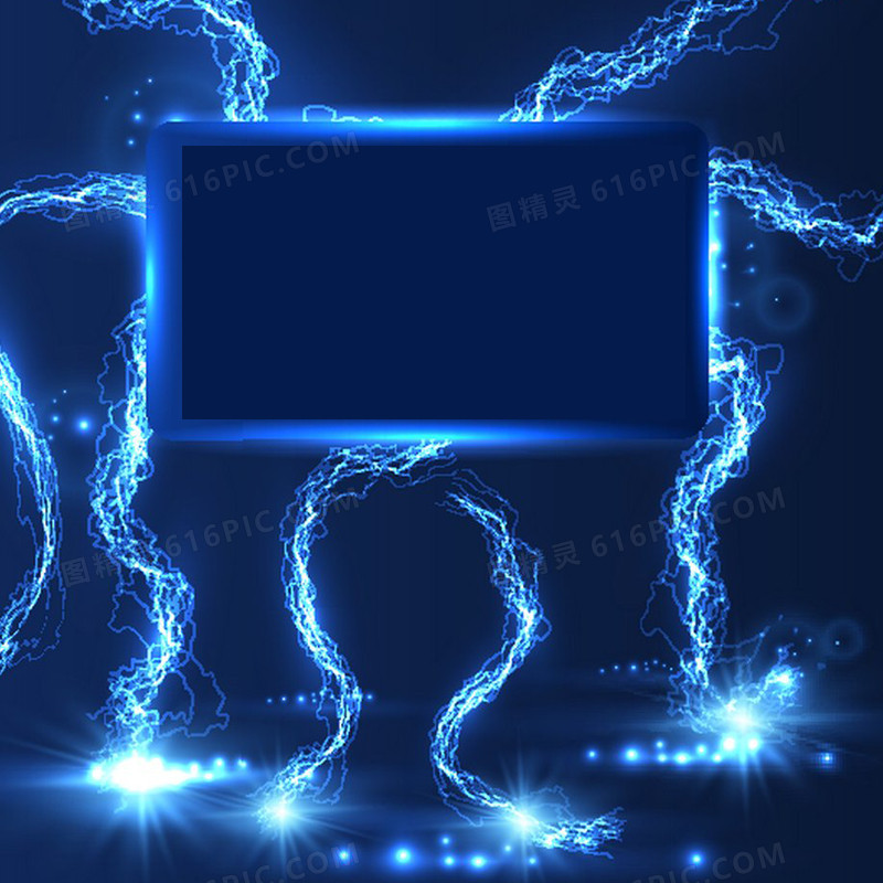 蓝色电流科技背景图