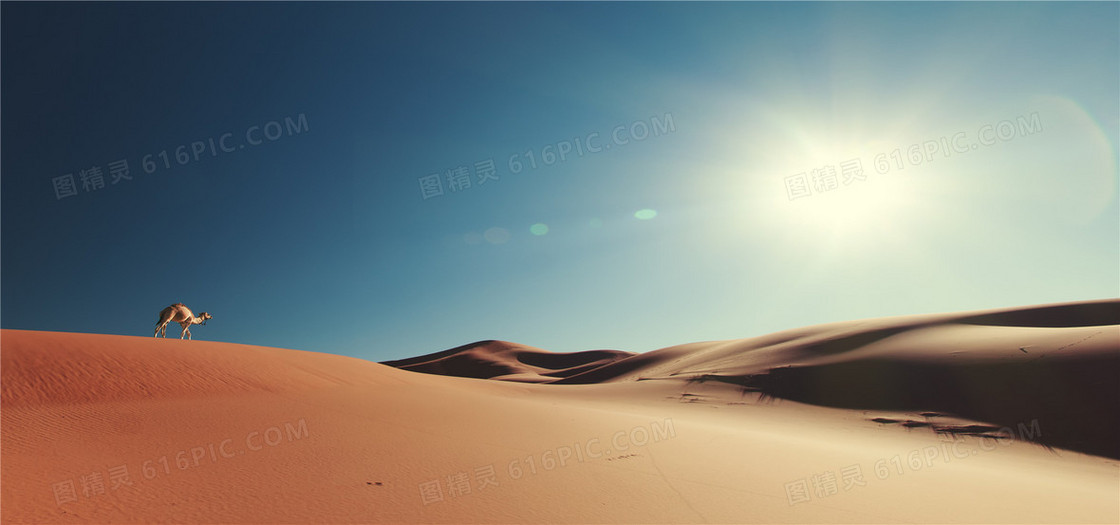 蓝天白云沙漠淘宝海报背景