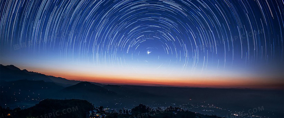 璀璨神奇的星轨背景图片