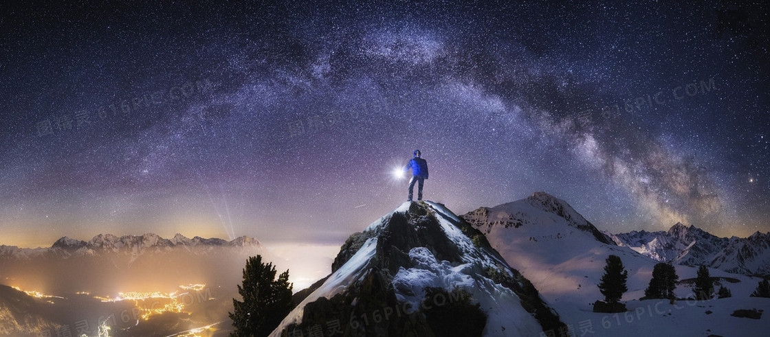 唯美星空海报背景