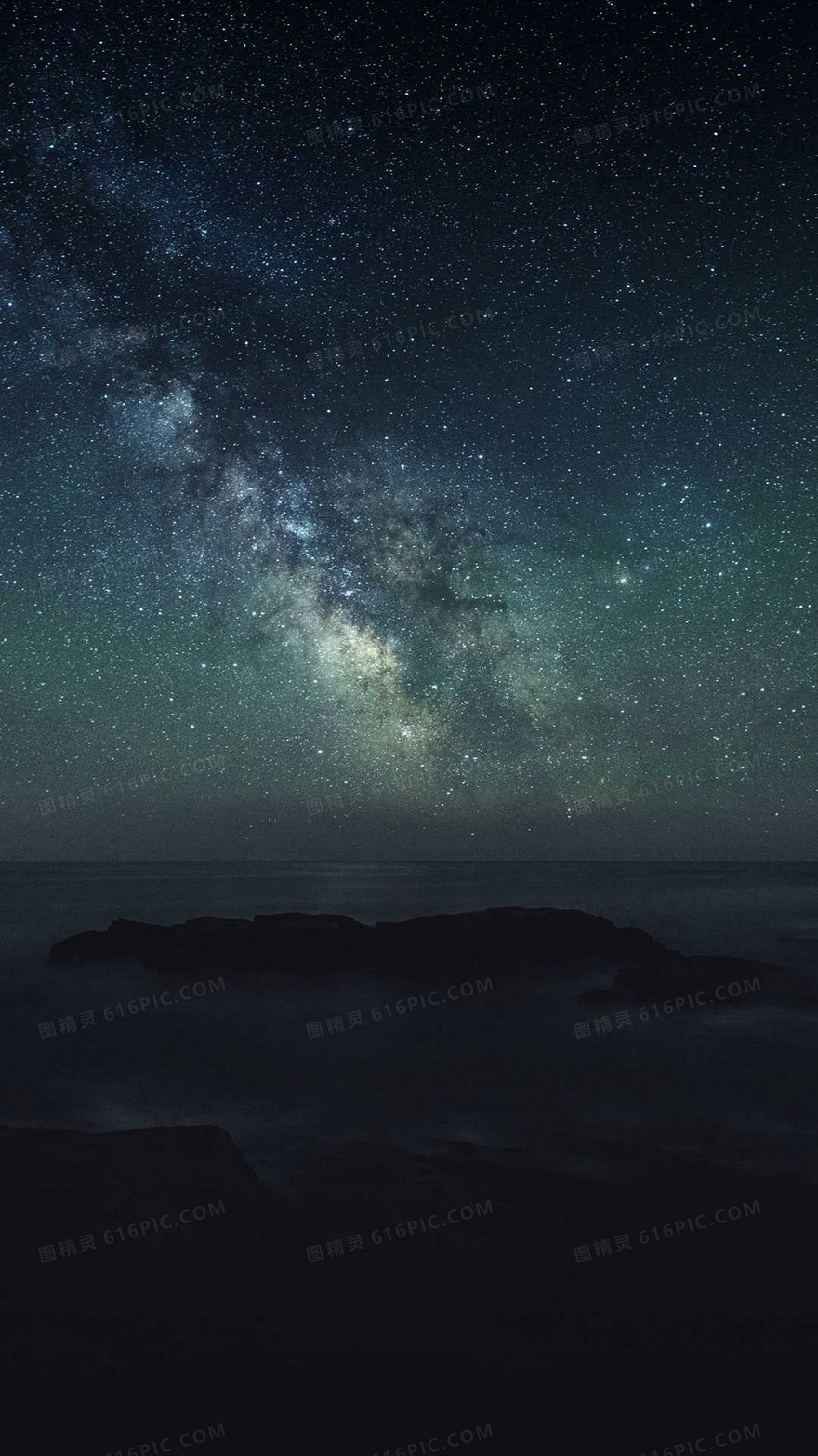 夜晚璀璨星空浪漫背景