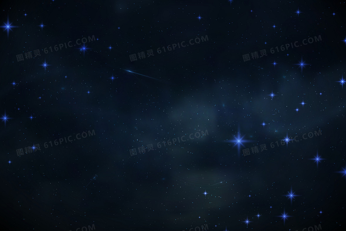 深蓝色暗夜星空背景