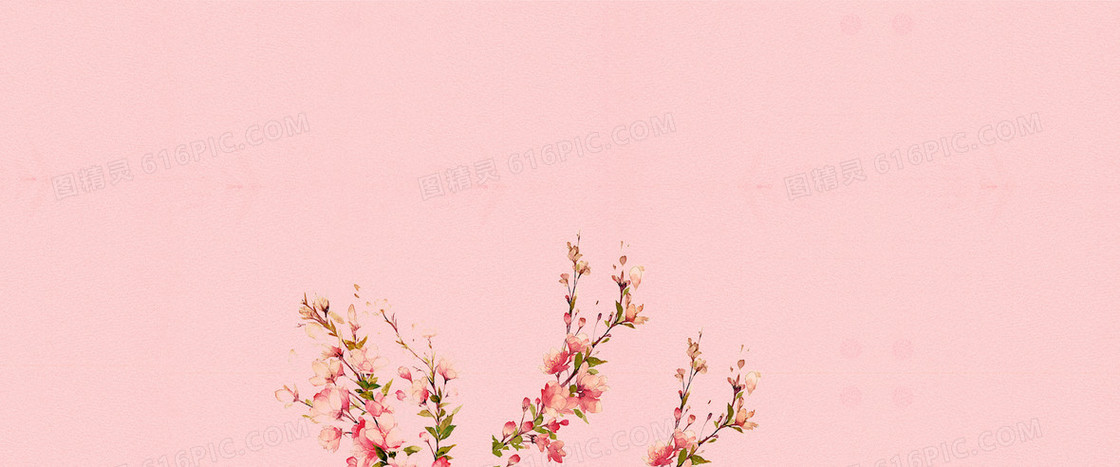 春季女装清新粉色海报背景