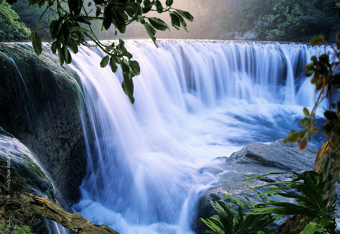 瀑布唯美风景