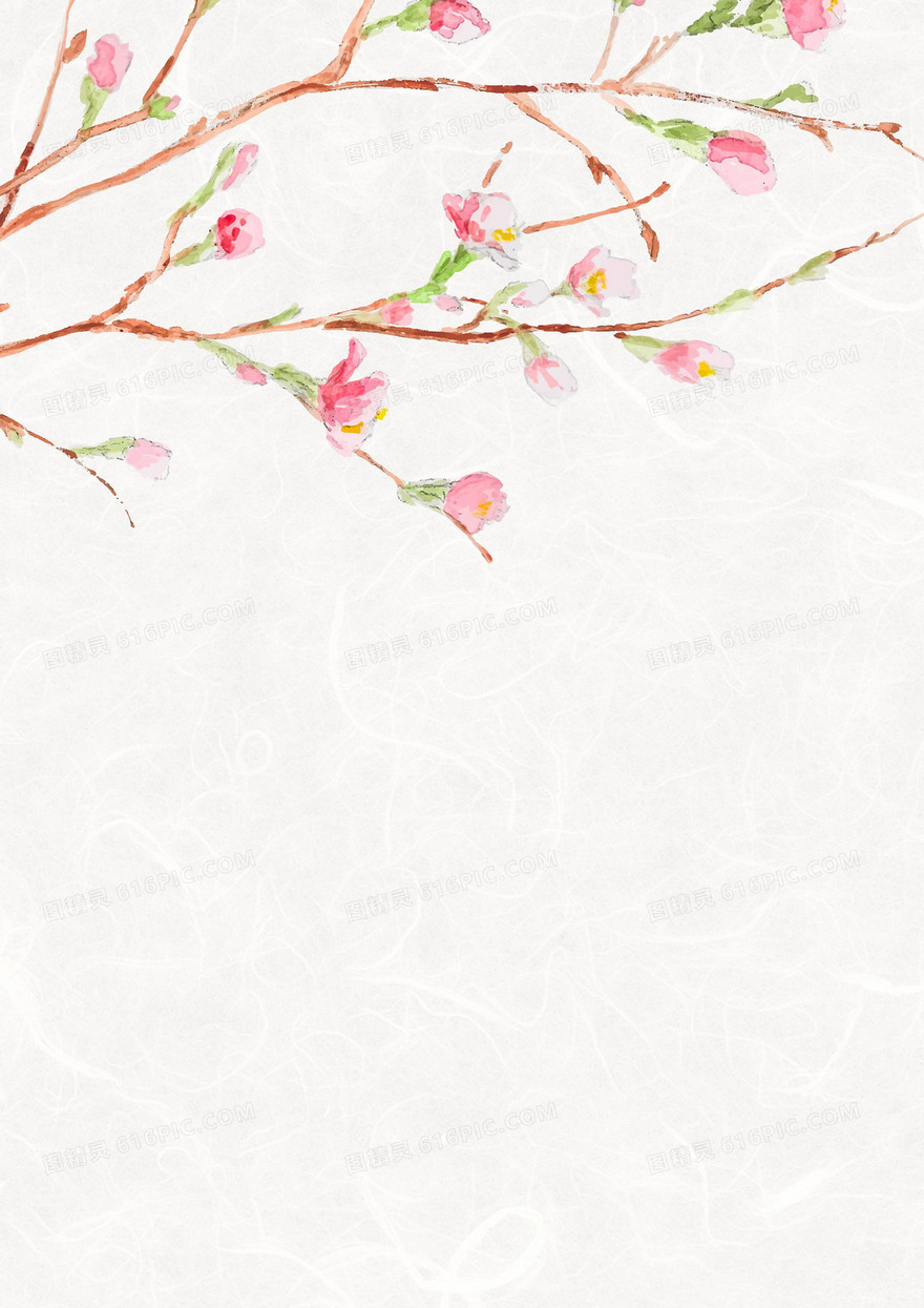 水彩花朵底纹海报背景