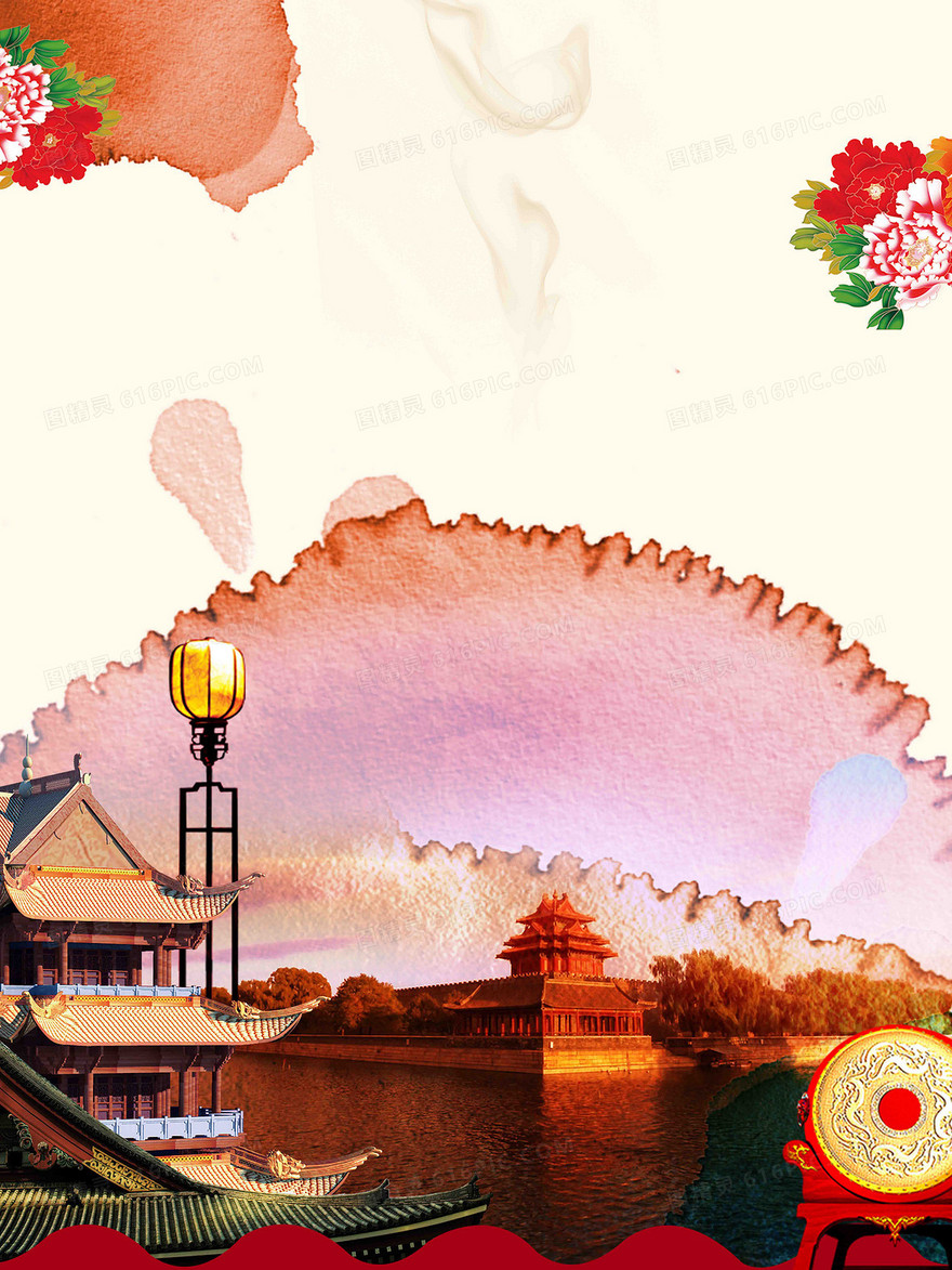 手绘中国风龙抬头传统节日海报模板