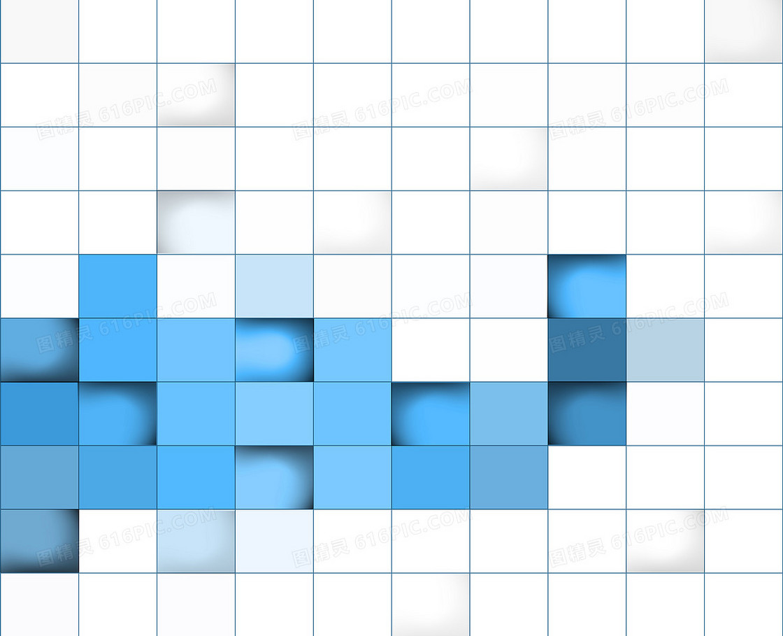 矢量几何小方块科技商业背景