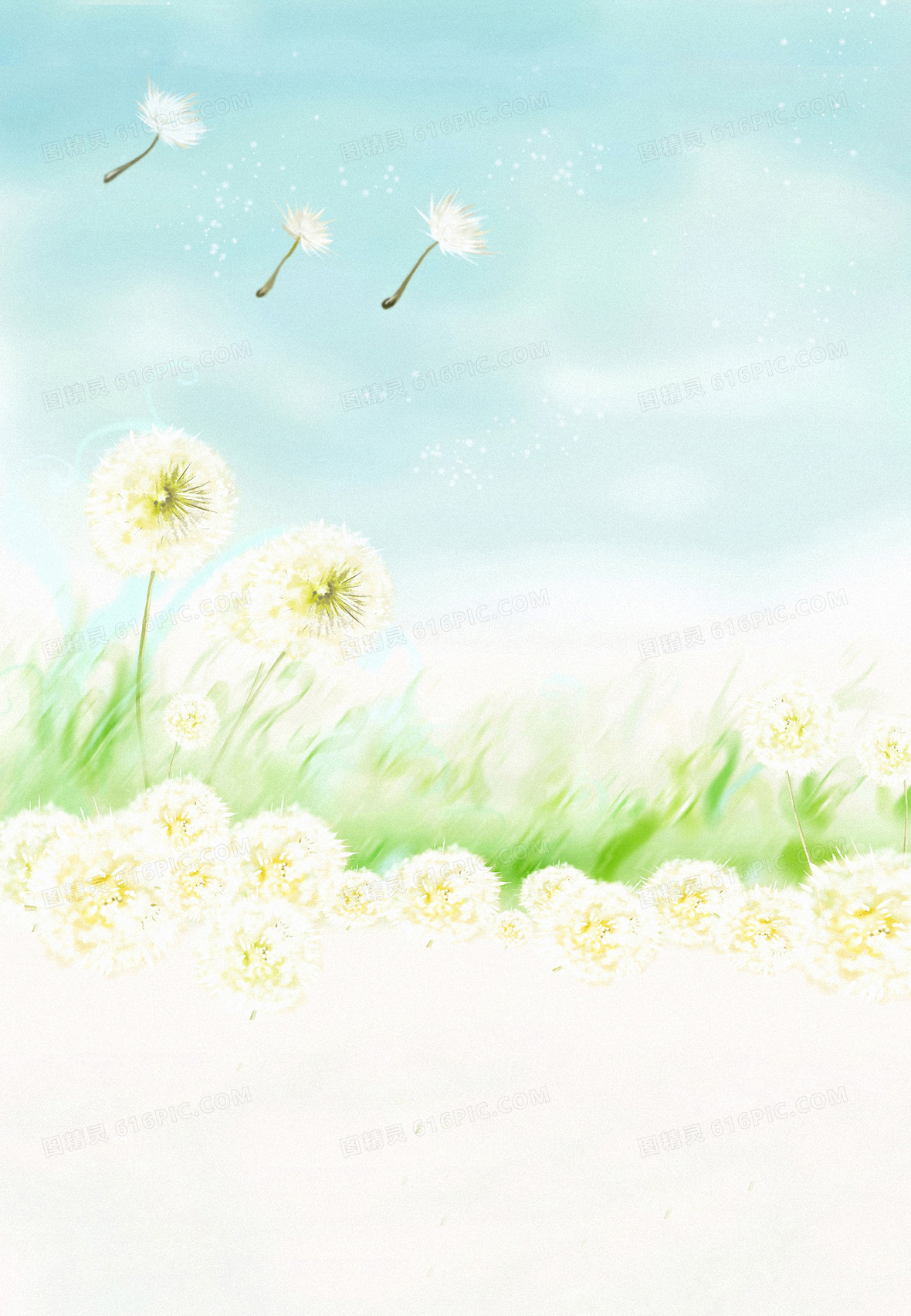 蒲公英的约定背景图片下载_3189x4605像素jpg格式_vg3