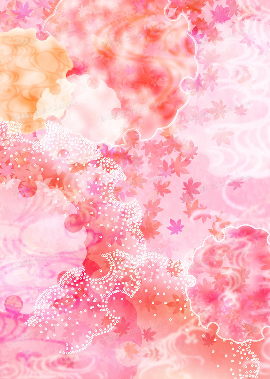 浪漫樱花背景