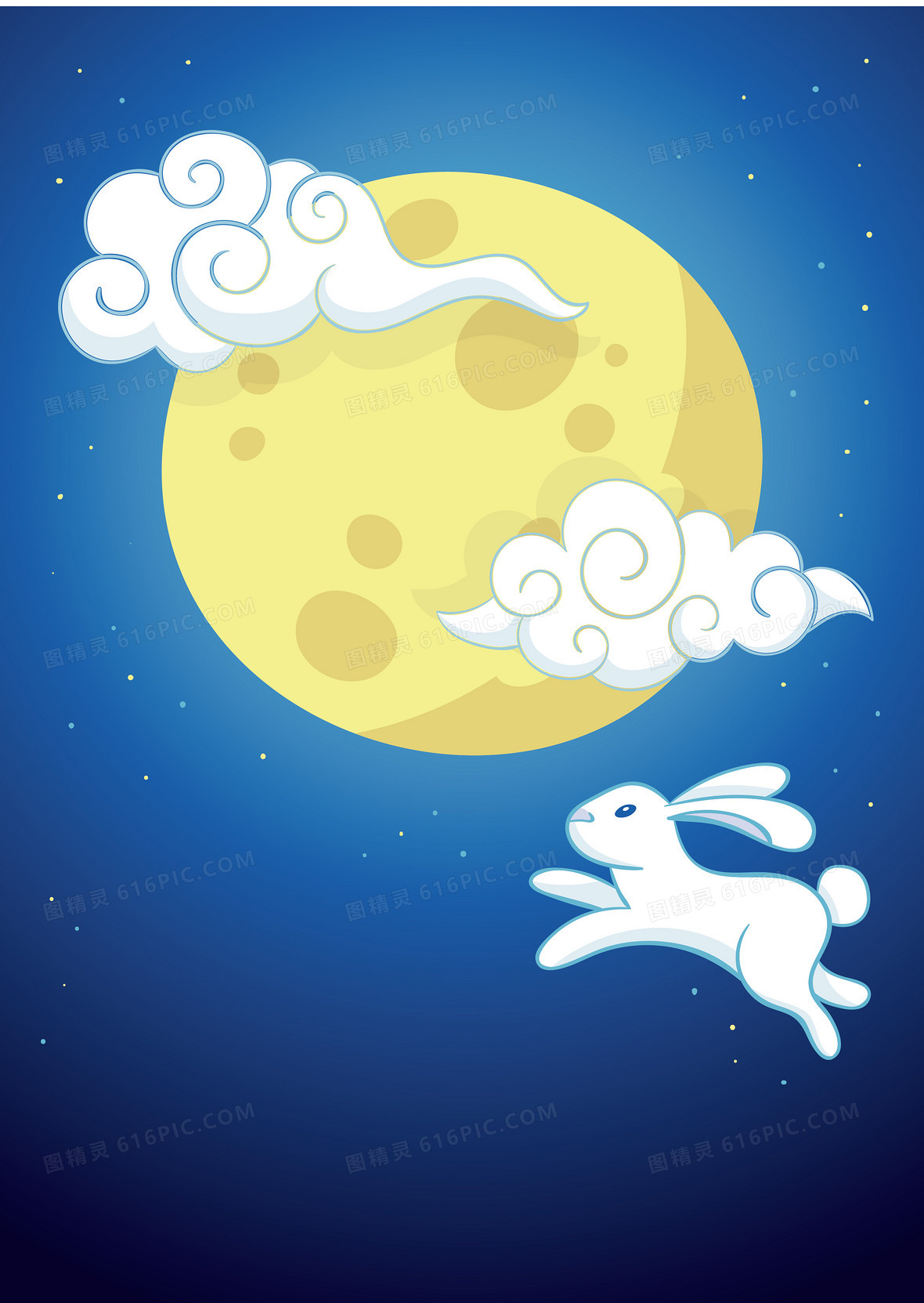 关键词:              中秋节月亮云朵玉兔月兔扁平化几何