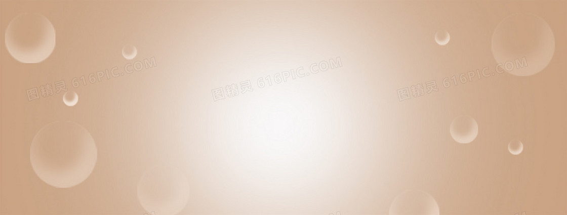 气泡暖色清新banner