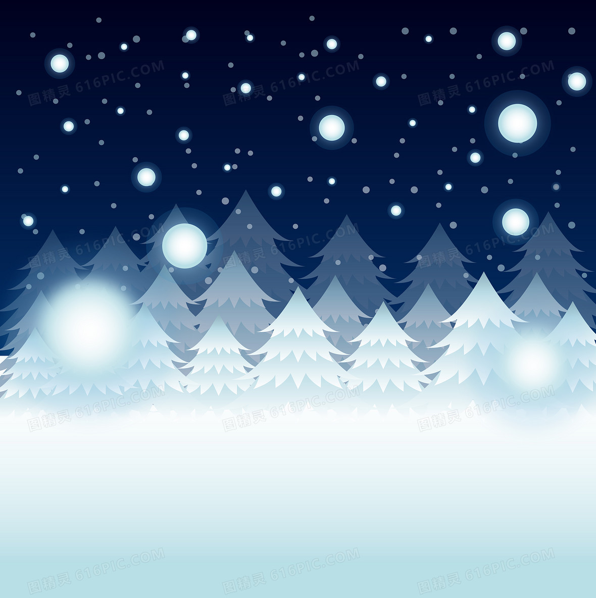 圣诞夜雪景背景