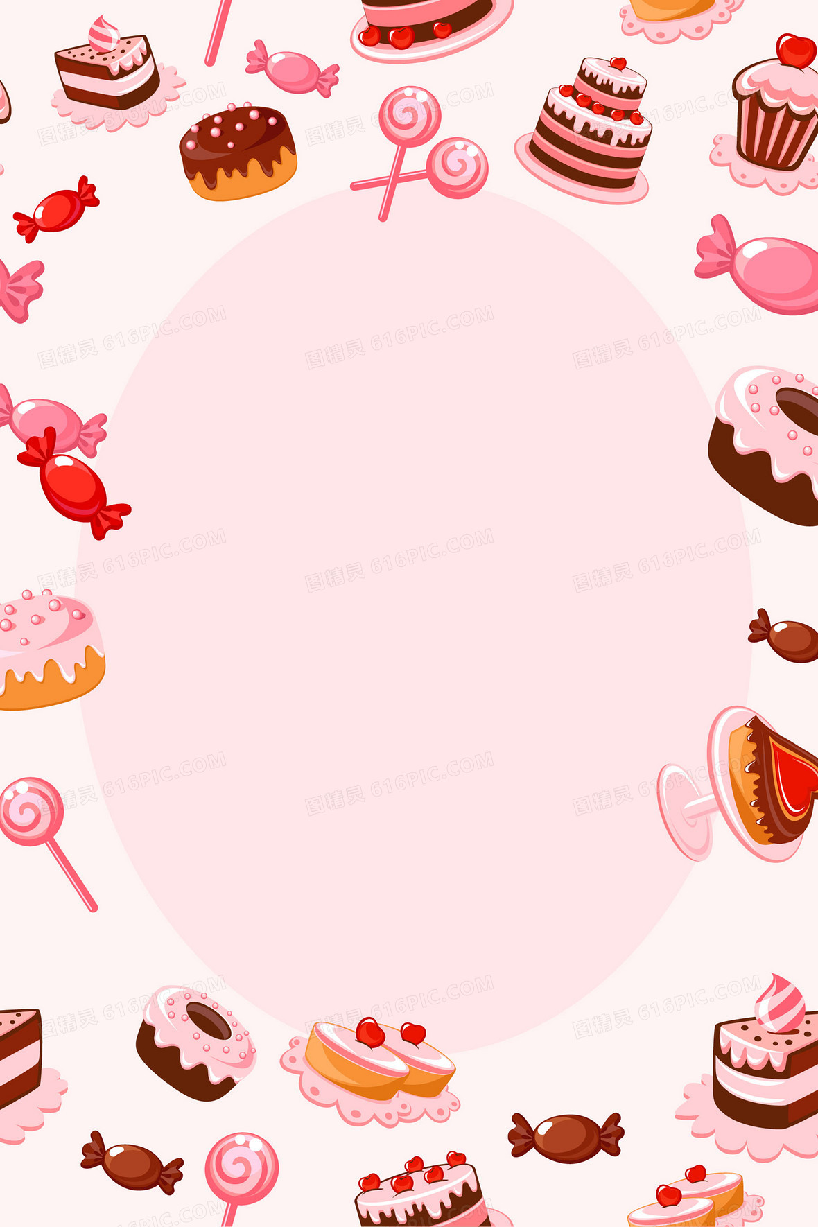 甜品蛋糕矢量海报背景图片下载_2000x2000像素jpg格式