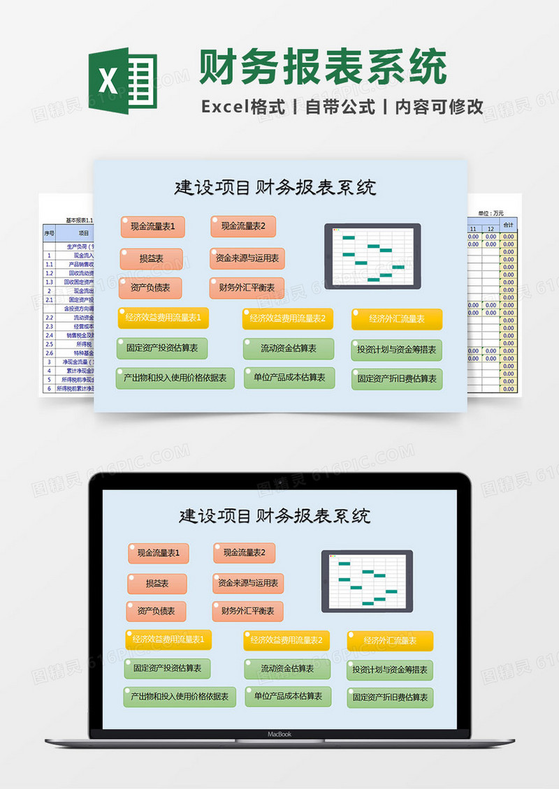 建设项目财务报表系统