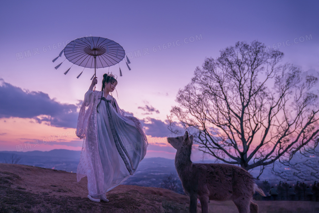 唯美汉服美女图片