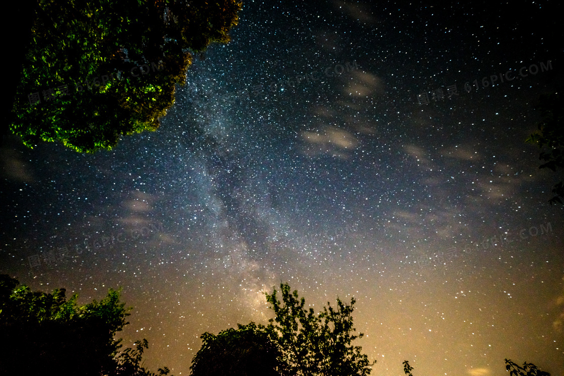 唯美夜晚星空图片