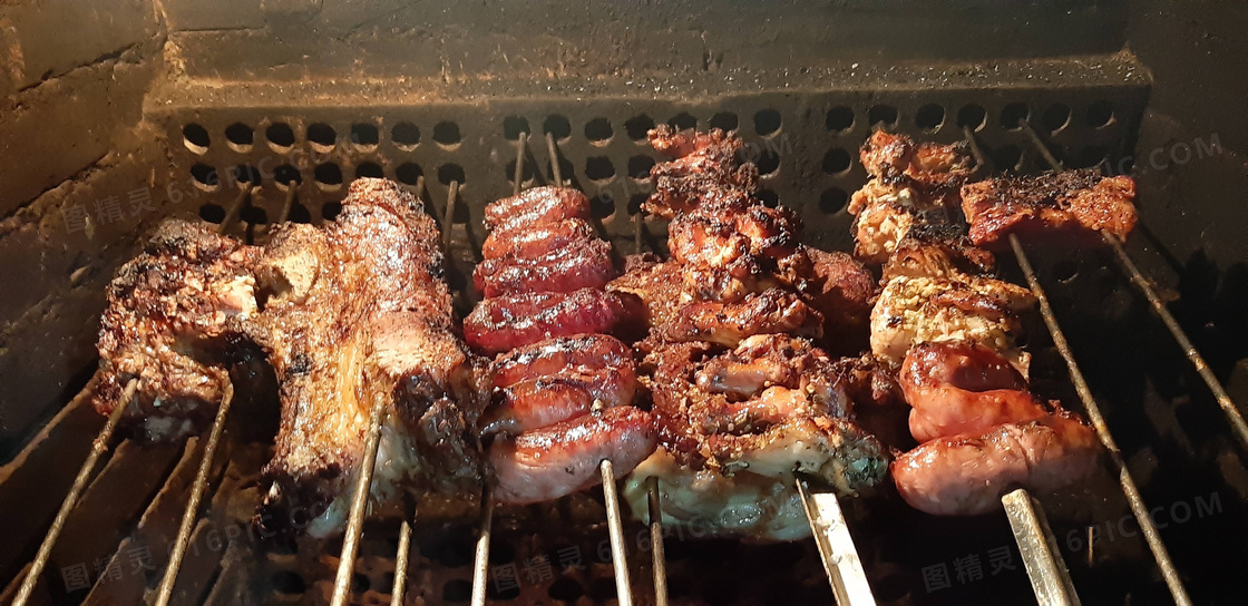 美味烤肉烤串图片