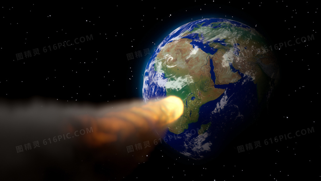小行星飞掠地球图片