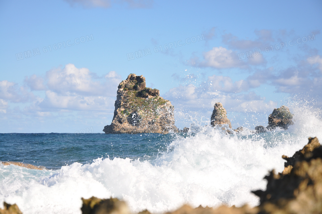 高清大海浪花图片