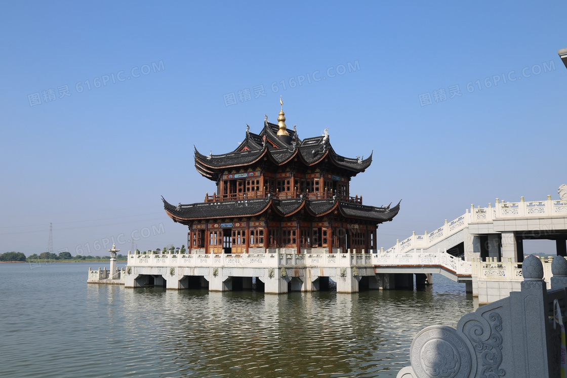 水上建筑风景图片