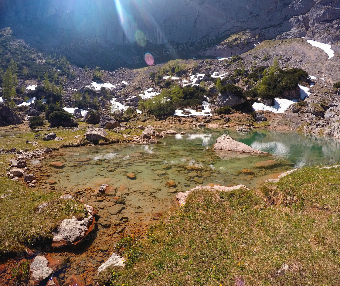 奥地利高山湖泊图片