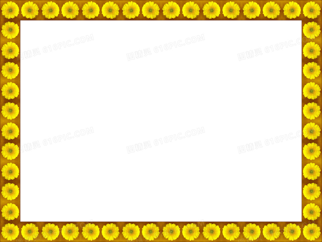 黄色小花边框图片