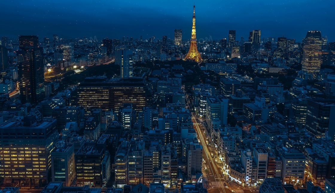 日本东京城市夜景图片