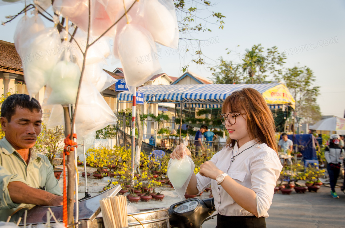 清纯棉花糖女生图片