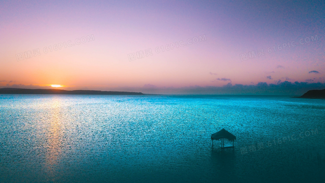 黄昏海景唯美图片