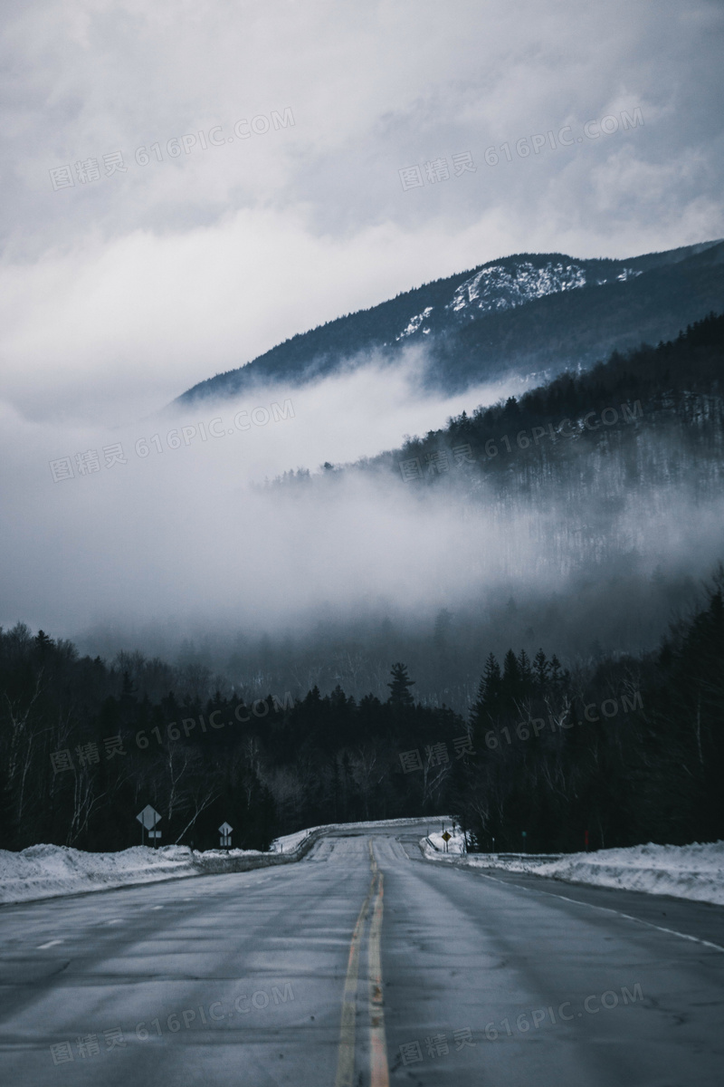 山间公路风景高清图片