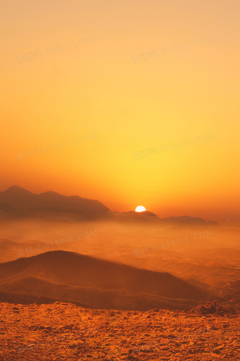 夕阳傍晚风景图片