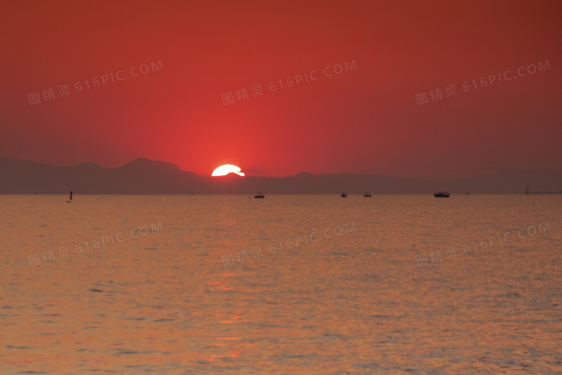 土耳其海上日落图片