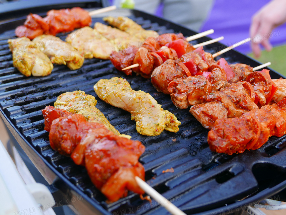 烧烤鸡肉串图片