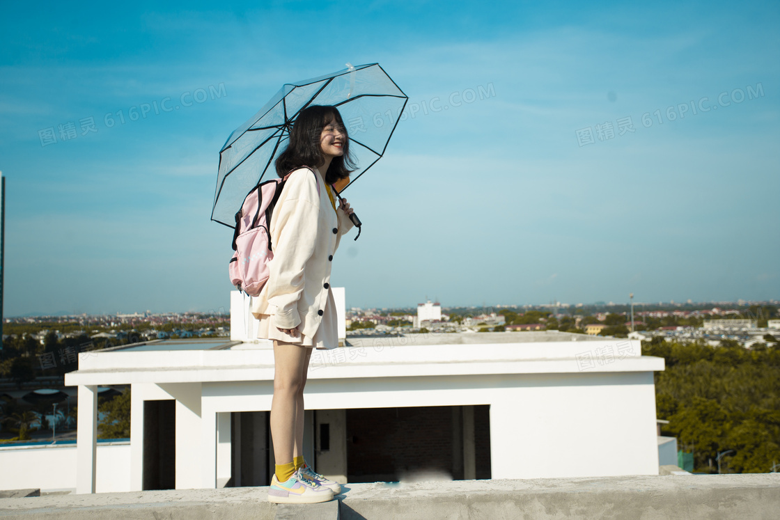 美女治愈系背包旅行图片