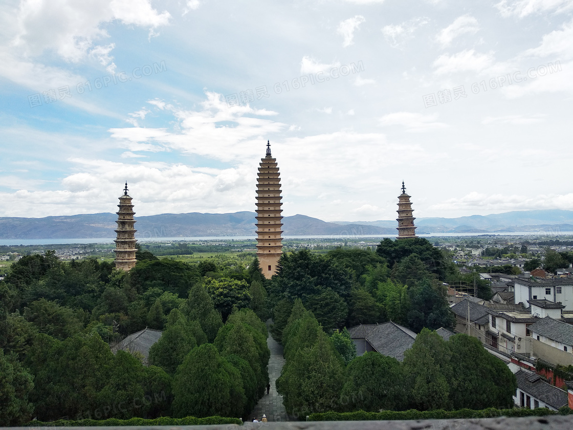 崇圣寺三塔旅游高清摄影图片