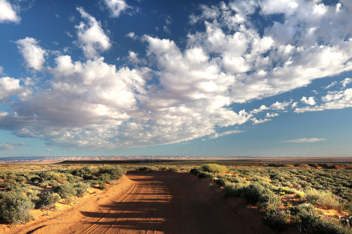 天空白云荒漠自然风光摄影高清图片