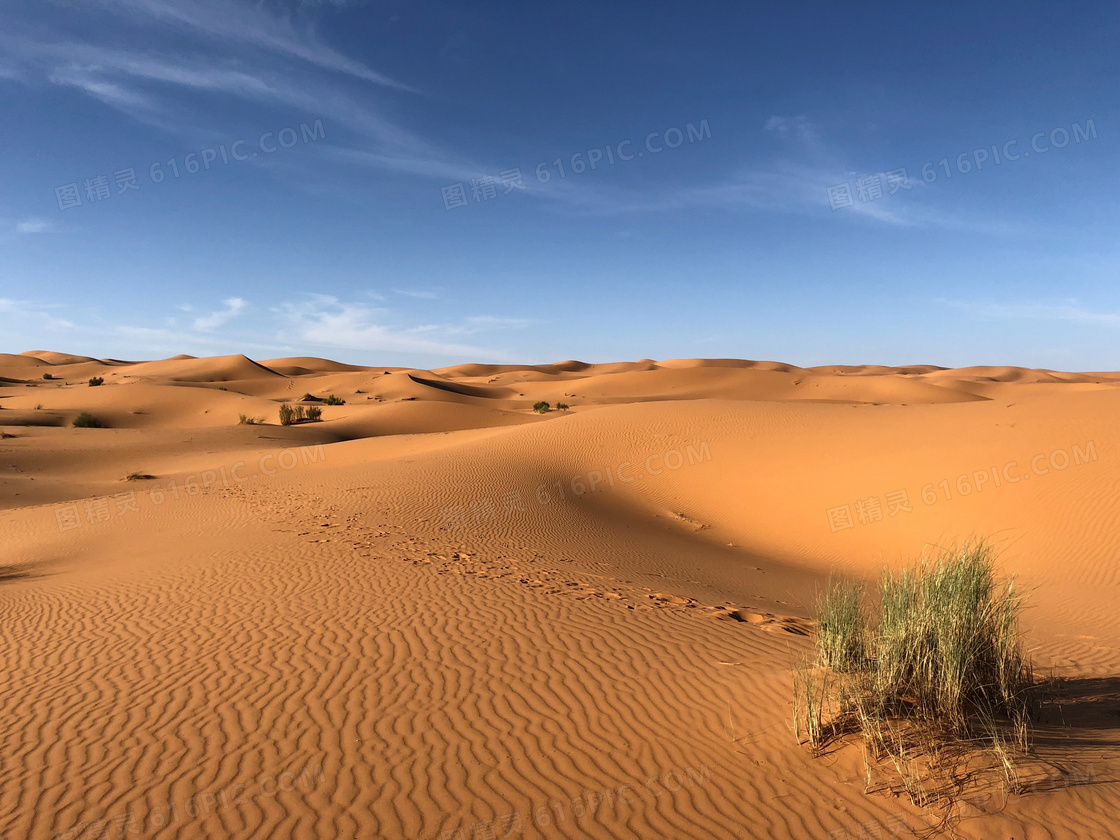 蓝天白云沙漠自然风光摄影高清图片
