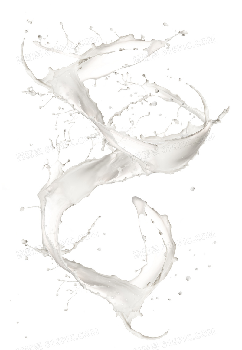 螺旋式的奶花元素创意设计高清图片