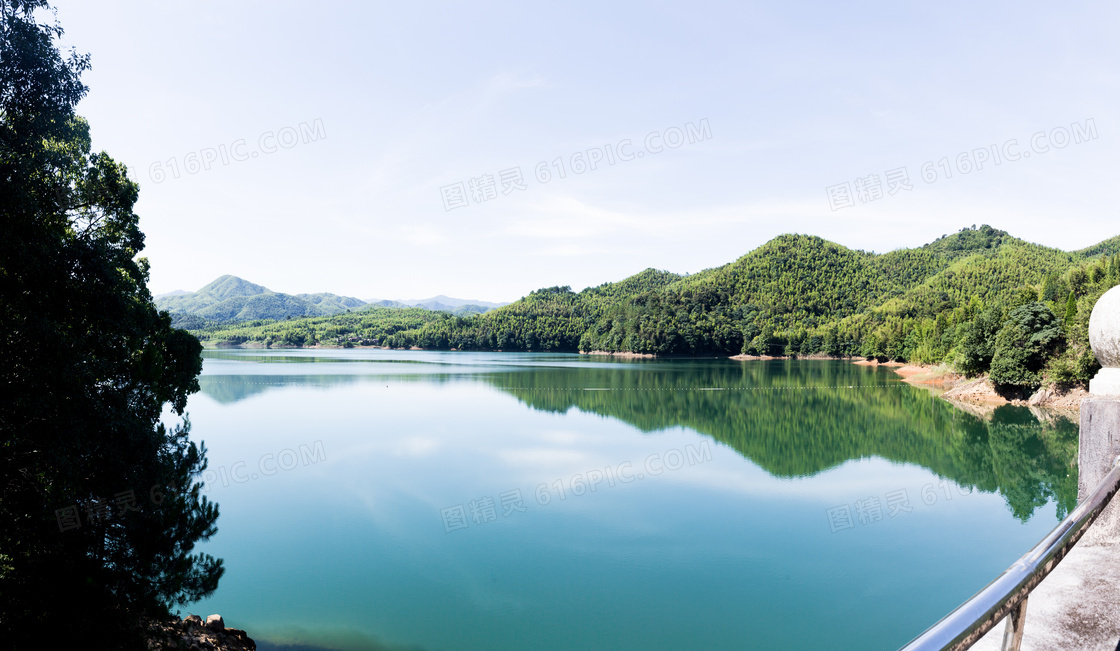 双溪湖水库山水风光摄影图片