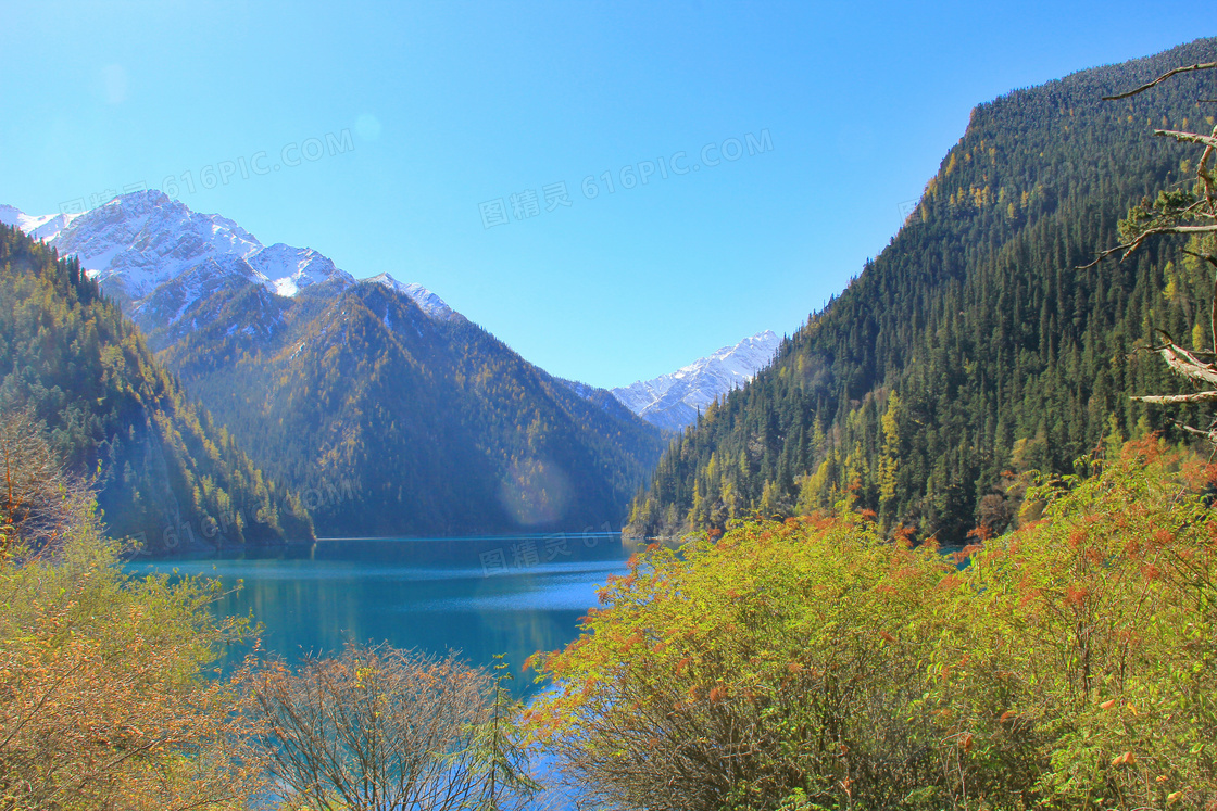 九寨沟山川河流美景摄影图片