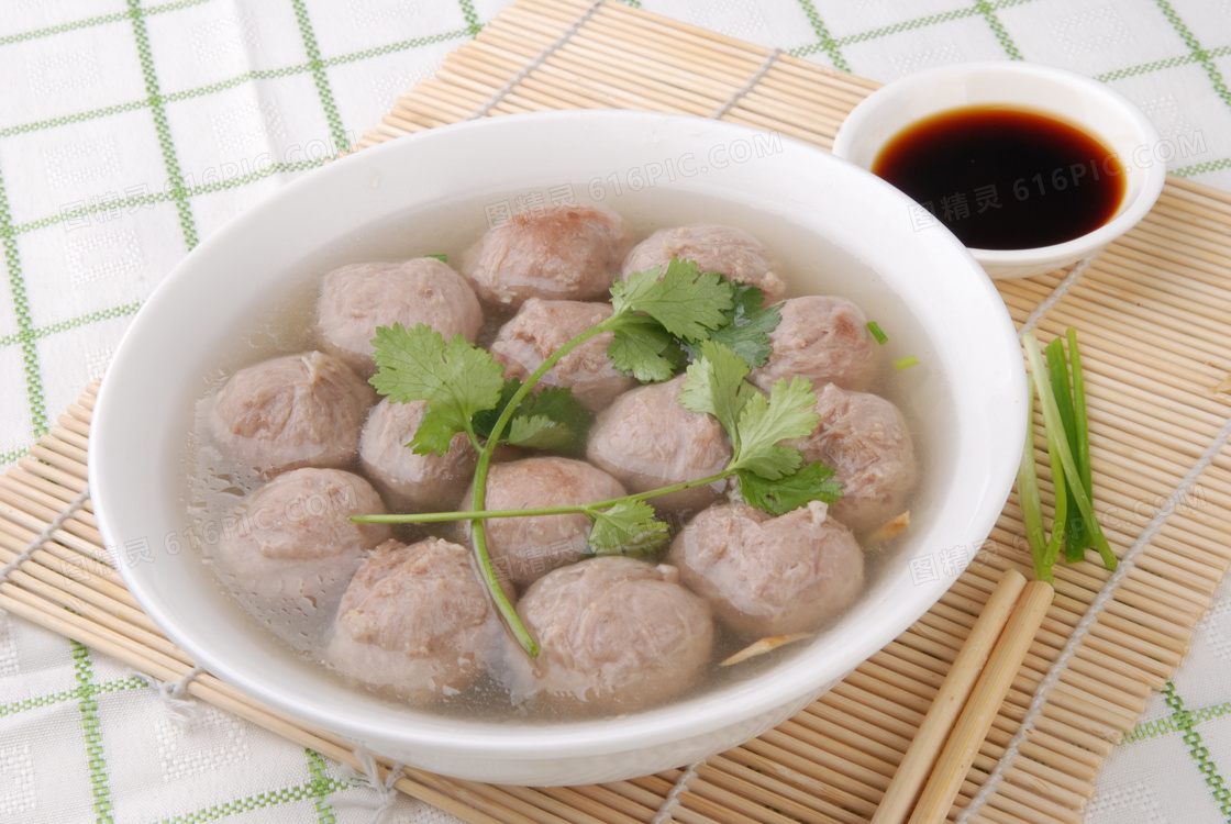 沙县小吃牛肉丸摄影图片