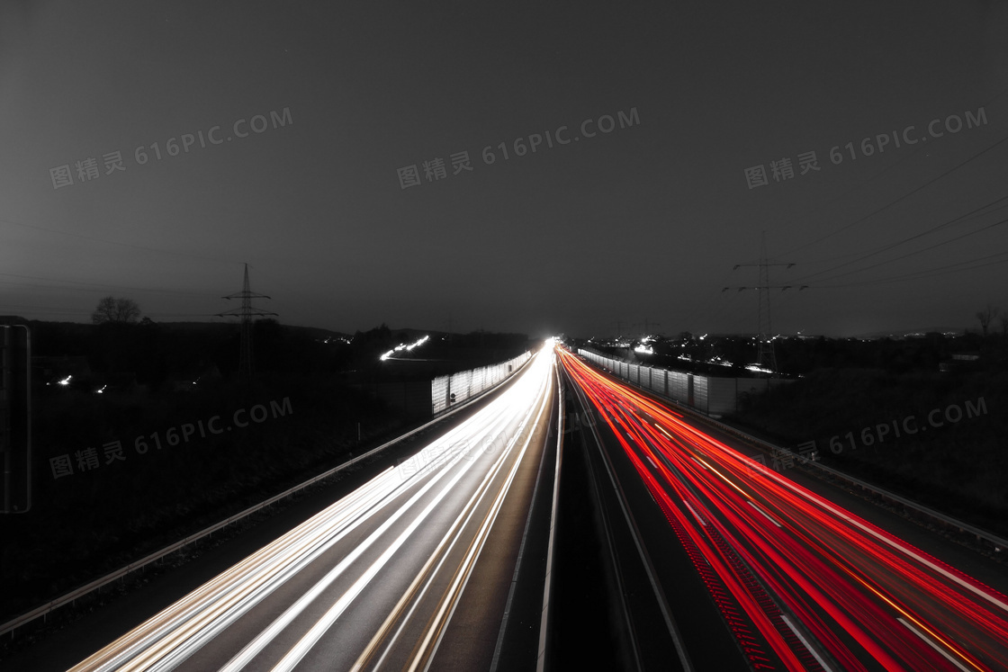 夜晚高速公路景观图片